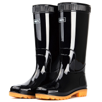 回力 雨鞋男式高筒防水雨鞋户外雨靴套鞋 HXL807 黑色高筒