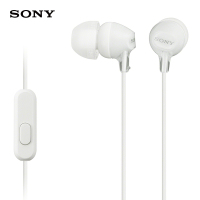 索尼 SONY MDR-EX15AP 入耳式智能手机通话耳机, 兼容多种智能手机 白色
