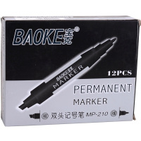 宝克(BAOKE)MP210油性大双头记号笔 12支/盒