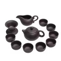 陶瓷紫砂茶壶功夫茶杯茶具套装12头