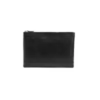 Balenciaga/巴黎世家 男士黑色牛皮饰镂空标识手拿包