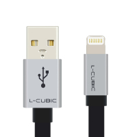 酷比客(L-CUBIC) Lighting数据线 灰色金属外壳黑色1M