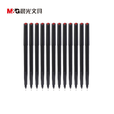 晨光(M&G)文具0.5mm黑色中性笔 碳素纤维头签字笔 会议笔水笔 12支/盒 MG2180
