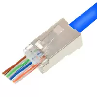 丽贴 LN-SJT06-TP 六类通孔屏蔽网络水晶头 透明 50颗 (单位:件)