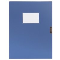 得力(deli)5603档案盒 A4/3寸背宽55mm 文件资料盒 A4塑料加厚 蓝色 (1个)