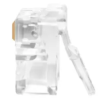 丽贴 LN-RJ11 电话线两芯水晶头 透明 100颗 (单位:件)