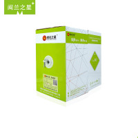 闽兰之星 超五类网线纯铜高速电脑网络双绞线8芯无氧铜305米/箱,屏蔽网线 (箱)