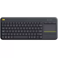 罗技 K400 Plus 键盘 无线键盘 办公键盘 带触摸板 优联 黑色带无线2.4G接收器