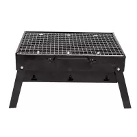 易路达 YLD-SKL-003小黑钢烧烤炉 家用便携BBQ全套碳烧烤架炭烤炉子 35*41*20cm 黑