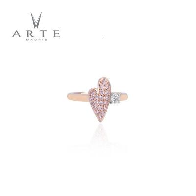 ARTE艾尔蒂 心形镶晶钻戒指女 Be Loved系列 女生 时尚气质
