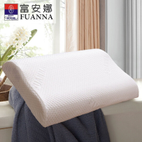富安娜(FUANNA) 典雅泰国进口乳胶枕57*37cm(1000g) 单个装 白色 57*37cm