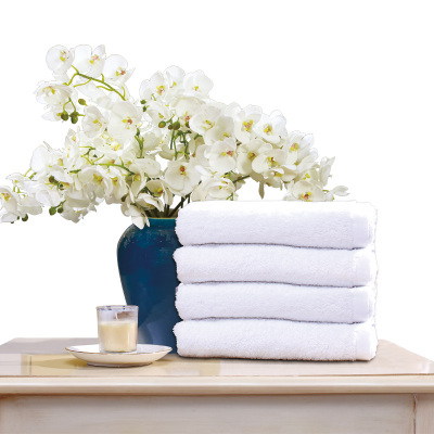 富安娜 (FUANNA) 素色纯棉浴巾 370g 70*140cm 白色
