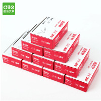 递乐2213 3#回形针银色金属曲别针办公文具装订专用财务用品100枚/盒 10盒装