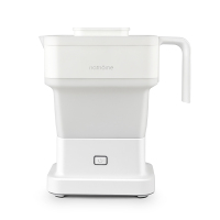 北欧欧慕(nathome) NSH0805折叠电水壶 时尚方形迷你烧水壶白色旅行便携