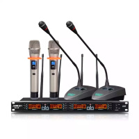 狮乐(SHILE) 无线话筒一拖四 无线话筒一拖四会议鹅颈手持头戴耳麦领夹培训麦克风套装SH10U段