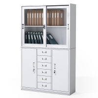 洛克菲勒 LUO KE FEI LE 带锁 铁皮柜 中六斗 加厚版0.8