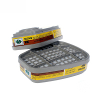 3M 6003CN 防毒面具滤毒盒 防有机蒸汽/甲醛//苯 喷漆过滤盒2只/对