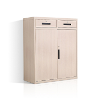 洛克菲勒 LUO KE FEI LE 钢制高1090樱桃木二斗矮柜 1090×900×400MM