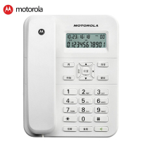 摩托罗拉(MOTOROLA) CT202C 电话机座机 固定电话 办公家用 免电池 免提 欧式时尚(白色)