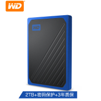 西部数据 WDBMCG0020BBT My Passport Go 移动固态硬盘 2T 钴蓝色