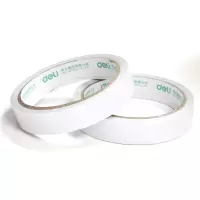 得力(deli) 30402 1.8cm双面胶带中号双面胶带（10卷/包 5包/件）