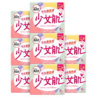 高洁丝丝薄棉柔少女肌卫生巾240mm日用6片*8包姨妈巾