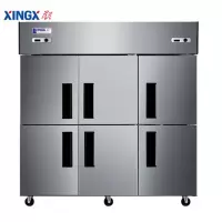 星星(XINGX)商用冰柜四六门厨房冰箱 立式冷藏冷冻保鲜冷柜 6门双温冰柜 BCD-1300Y