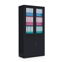 洛克菲勒 LUO KE FEI LE 黑色分体大器械文件柜加厚款 1850×900×400MM