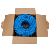 企购优品 JH晶华工程级六类网线纯无氧铜CAT6 六类网线 工程家装室内专用箱线 蓝色305米/箱