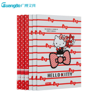 广博(GuangBo) KT81008胶装记事本4本装 16K/40张hello Kitty猫软抄本 日记本 笔记本子