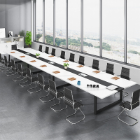 中伟 ZHONGWEI 办公家具会议桌 洽谈桌 简约现代长条桌 8200*1800*750MM