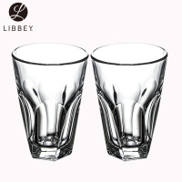 Libbey利比 扭转直布罗陀系列296ml玻璃杯沙冰奶茶杯果汁杯啤酒杯家用透明水杯 两只装