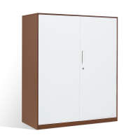 洛克菲勒 LUO KE FEI LE 高1090铁对开文件柜 咖啡套色 1090×900×400MM