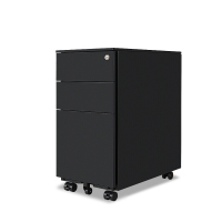 洛克菲勒 LUO KE FEI LE 宽300移动文件柜/矮柜 黑色 600×390×520MM