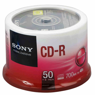 索尼(SONY)CD-R光盘 700MB 50片/桶