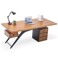 洛克菲勒 LUO KE FEI LE 实木老板办公桌 2.0米