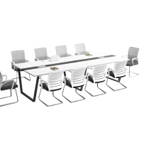 洛克菲勒 LUO KE FEI LE 会议桌长桌 (含8把椅子) 3.2米