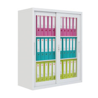 洛克菲勒 LUO KE FEI LE 高1090玻璃移门文件柜(带锁) 1090×900×400