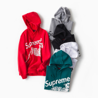 秀帛丽艾塔菲戈(SUPREME ITALFIGO) 81909009 豹子胶印款带帽卫衣