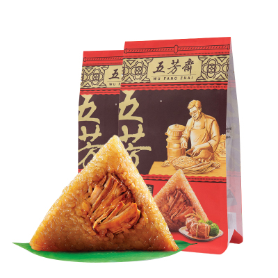 五芳斋粽子 嘉兴特产粽子真空包装五芳大肉粽共560克共4只大粽子
