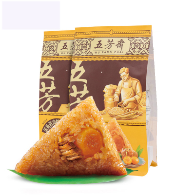 五芳斋粽子 嘉兴特产粽子真空包装蛋黄鲜肉粽共140g*4只大粽子