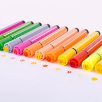 得力70652水彩笔 (12支/盒) (蓝粉随机发货)