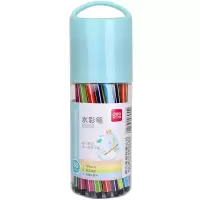 得力 6955 水彩笔绘画美术水性水彩笔 36色/桶(外壳颜色随机) 