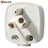 公牛（BULL）插头二三脚插头3脚空调插 16a插头2脚电源插座无线/自行接线 GNT-16三脚大功率插头 20个装