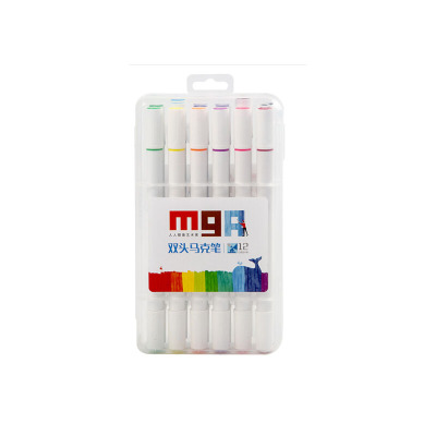 晨光(M&G)文具12色细杆马克笔 学生重点标记记号笔 MGARTS系列儿童涂鸦绘画笔 12支盒ZPMV0701
