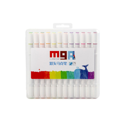 晨光(M&G)文具24色细杆马克笔 学生重点标记记号笔 MGARTS系列儿童涂鸦绘画笔 24支盒ZPMV0702