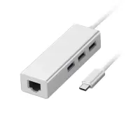 酷比客(L-CUBIC) USB Type-c转RJ45网卡+USB3.0 HUB3口