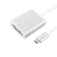 酷比客(L-CUBIC) USB Type-C转VGA母 转接线银色0.15M