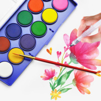 云之彩AKD1115固体水彩手绘便携画画套装粉饼套装