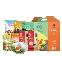 福小满 情有独粽礼盒(五芳斋鲜肉粽、五芳斋赤豆粽、高邮咸鸭蛋、手剥巴旦木、脆冬枣、新疆骏枣、绿豆、薏米仁)